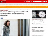 Bild zum Artikel: Frühere SPD-Chefin - Ein Jahr nach Rückzug: Andrea Nahles soll Spitzenposten in Bundesverwaltung bekommen