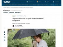 Bild zum Artikel: Angela Merkel lässt ab sofort wieder Chemtrails versprühen