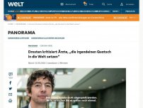 Bild zum Artikel: Drosten kritisiert Ärzte, „die irgendeinen Quatsch in die Welt setzen“