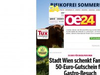Bild zum Artikel: Stadt Wien schenkt Familien 50-Euro-Gutschein für Gastro-Besuch