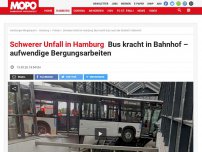 Bild zum Artikel: Schwerer Unfall in Hamburg: Gelenkbus rast in Bahnhof Bergedorf!