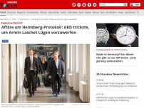 Bild zum Artikel: Explosiver Bericht? - Affäre um Heinsberg-Protokoll: ARD trickste, um Laschet Lügen vorzuwerfen