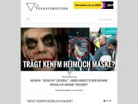 Bild zum Artikel: KenFM: “Gesicht zeigen!”, aber abseits der Bühne heimlich Maske tragen?