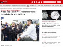 Bild zum Artikel: 'Zu seinem eigenen Schutz wegbegleitet' - Polizei begleitet Oliver Pocher bei Corona-Demo in Berlin vom Gelände