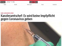 Bild zum Artikel: Kanzleramtschef: Keine Impfpflicht gegen Coronavirus geben