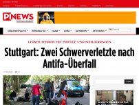 Bild zum Artikel: Linker Terror mit Pistole und Schlagringen Stuttgart: Zwei Schwerverletzte nach Antifa-Überfall