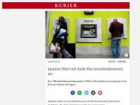 Bild zum Artikel: Spanien führt mit Ende Mai Grundeinkommen ein