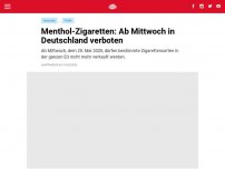 Bild zum Artikel: Menthol-Zigaretten: Ab Mittwoch in Deutschland verboten