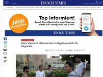Bild zum Artikel: Bamf steckt 40 Millionen Euro in Digitalunterricht für Migranten