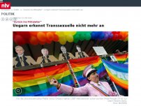 Bild zum Artikel: 'Zurück ins Mittelalter': Ungarn erkennt Transsexuelle nicht mehr an