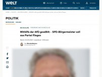 Bild zum Artikel: Mit Hilfe der AfD gewählt – SPD-Bürgermeister soll aus Partei fliegen