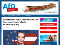 Bild zum Artikel: Österreichs Kanzler vertritt deutsche Interessen besser als die Bundesregierung