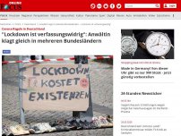 Bild zum Artikel: Corona-Regeln in Deutschland - 'Lockdown ist verfassungswidrig': Anwältin klagt den Staat gleich mehrfach an