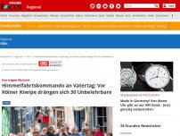 Bild zum Artikel: Köln - Vatertag in Köln: Himmelfahrtskommando vor Kölner Kneipe: Seid ihr noch ganz dicht?