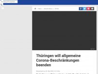 Bild zum Artikel: Mundschutz ade - Thüringen will Corona-Beschränkungen beenden