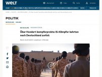 Bild zum Artikel: Über hundert kampferprobte IS-Kämpfer kehrten nach Deutschland zurück