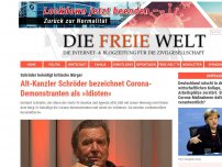 Bild zum Artikel: Alt-Kanzler Schröder bezeichnet Corona-Demonstranten als »Idioten«