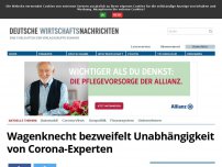 Bild zum Artikel: Wagenknecht bezweifelt Unabhängigkeit von Corona-Experten