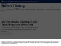 Bild zum Artikel: <span class='a-flag '>Nachruf</span>Sie war Sunny: Schauspielerin Renate Krößner gestorben