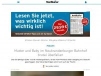 Bild zum Artikel: Polizei: Mutter und Säugling im Neubrandenburger Bahnhof brutal überfallen