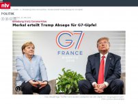 Bild zum Artikel: Einladung trotz Corona-Krise: Merkel erteilt Trump Absage für G7-Gipfel