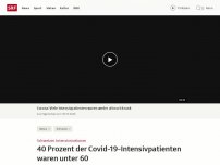 Bild zum Artikel: 40 Prozent der Covid-19-Patienten waren unter 60