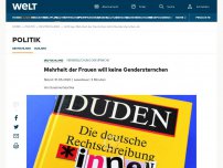 Bild zum Artikel: Selbst die Frauen wollen keine Gendersternchen