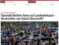 Bild zum Artikel: Tausende Berliner feiern auf Landwehrkanal, als sei Corona schon vorbei!