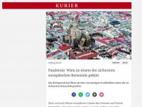 Bild zum Artikel: Pandemie: Wien zu einem der sichersten europäischen Reiseziele gekürt