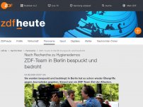 Bild zum Artikel: ZDF-Team in Berlin bespuckt und bedroht