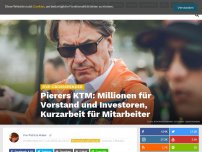Bild zum Artikel: Pierers KTM: Millionen-Boni und Dividenden trotz Kurzarbeit