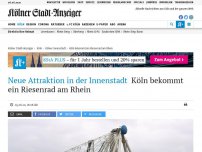 Bild zum Artikel: Neue Attraktion in der Innenstadt: Köln bekommt ein Riesenrad am Rhein