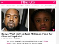 Bild zum Artikel: Kanye West richtet Zwei-Millionen-Fond für Gianna Floyd ein!