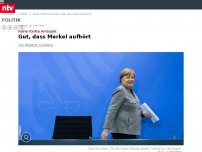Bild zum Artikel: Keine fünfte Amtszeit: Gut, dass Merkel aufhört