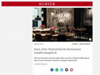 Bild zum Artikel: Karte, bitte: Österreichische Restaurants schaffen Bargeld ab