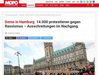 Bild zum Artikel: Mega-Demo in der City: 14.000 Hamburger protestieren gegen Rassismus