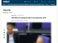 Bild zum Artikel: AfD fällt auf niedrigsten Wert seit September 2017