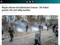 Bild zum Artikel: Illegale stürmen die italienischen Grenzen – Die Polizei gesteht: Wir sind völlig machtlos