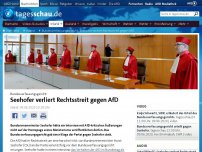 Bild zum Artikel: AfD-Kritik auf Ministeriums-Homepage: Innenminister Seehofer verliert Rechtsstreit gegen AfD