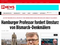 Bild zum Artikel: Auch Wilhelm II.-Statue und Berliner Schloss sollen dran glauben Hamburger Professor fordert Umsturz von Bismarck-Denkmälern