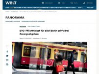 Bild zum Artikel: BVG-Pflichtticket für alle? Berlin prüft drei Zwangsabgaben
