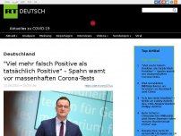 Bild zum Artikel: 'Viel mehr falsch Positive als tatsächlich Positive' – Spahn warnt vor massenhaften Corona-Tests