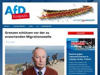 Bild zum Artikel: Grenzen schützen vor der zu erwartenden Migrationswelle
