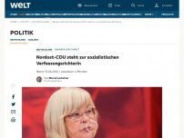 Bild zum Artikel: Nordost-CDU steht zur sozialistischen Verfassungsrichterin