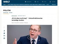 Bild zum Artikel: „Er ist eben noch jung“ – Unionsfraktionsvize verteidigt Amthor