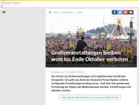 Bild zum Artikel: Großveranstaltungen bleiben wohl bis Ende Oktober verboten