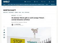 Bild zum Artikel: Ab nächster Woche gibt es wohl weniger Fleisch – und die Schweine verfetten