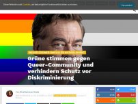Bild zum Artikel: Grüne stimmen gegen Queer-Community und verhindern Schutz vor Diskriminierung