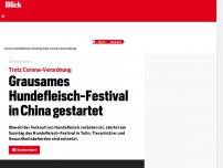 Bild zum Artikel: Trotz Corona-Verordnung: Grausames Hundefleisch-Festival in China gestartet
