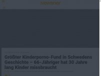 Bild zum Artikel: Größter Kinderporno-Fund in Schwedens Geschichte – 66-Jähriger hat 30 Jahre lang Kinder missbraucht